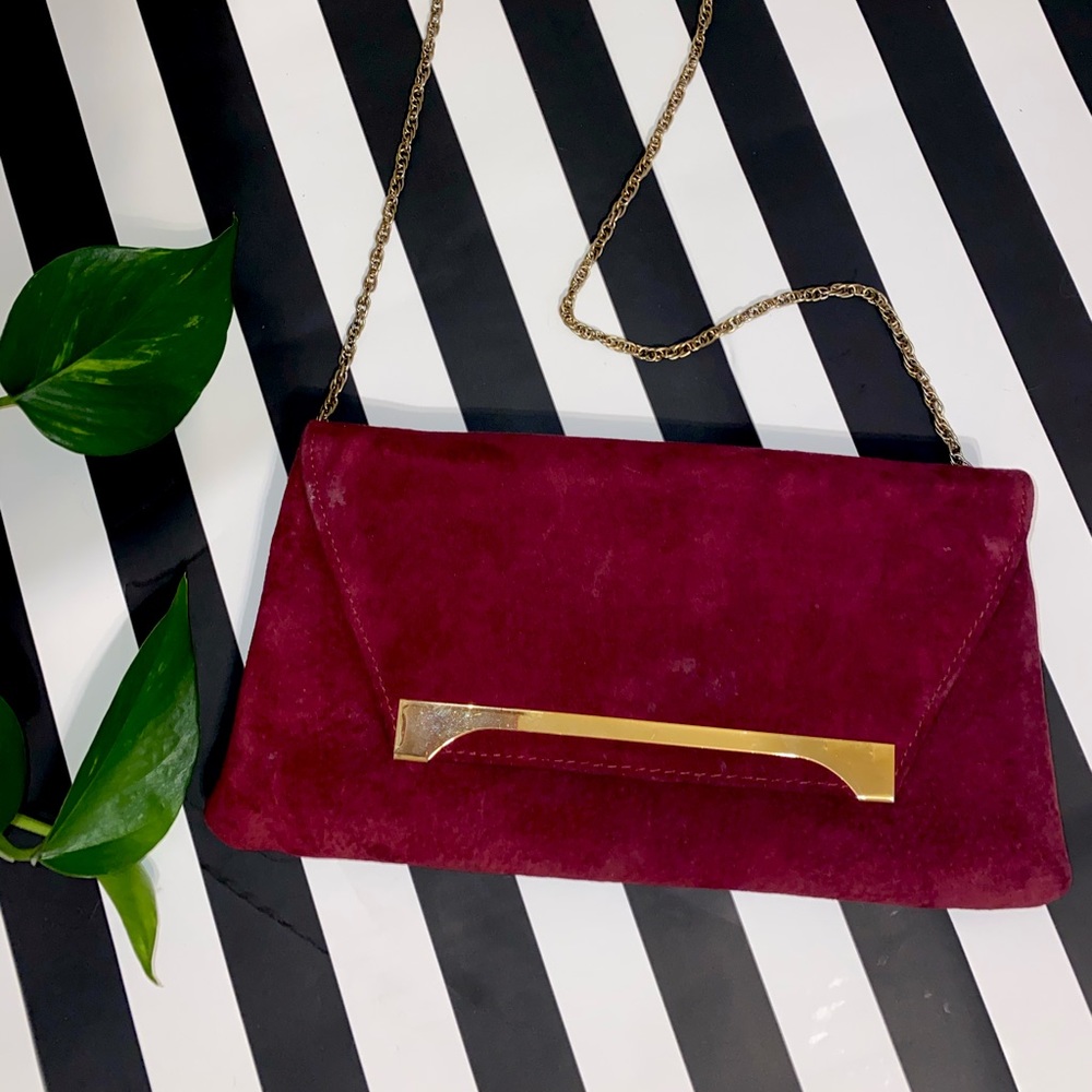 Vintage Velvet Burgundy Purse